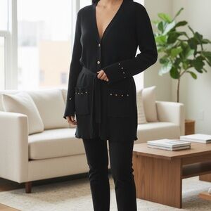 Cache Black Knit Cardigan